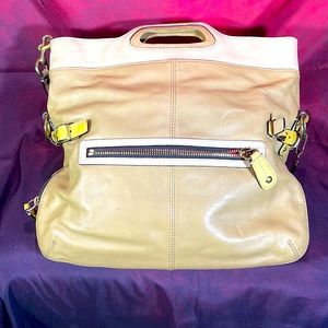 Coach Bonnie Leather  Foldover Shoulder/Tote Bag Convertible M0873-13380